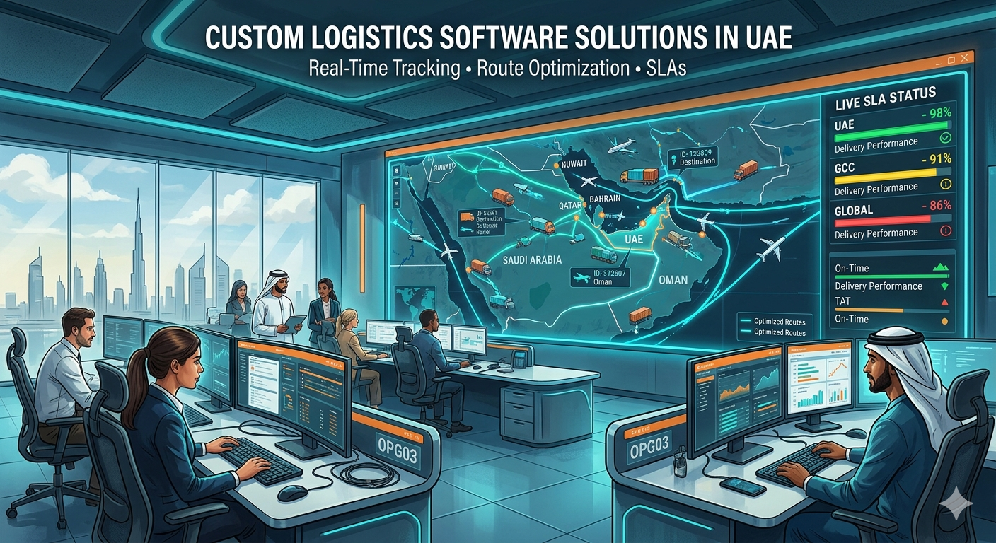 Featured image for Custom Logistics Software Solutions in UAE: Real‑Time Tracking, Route Optimization and SLAs